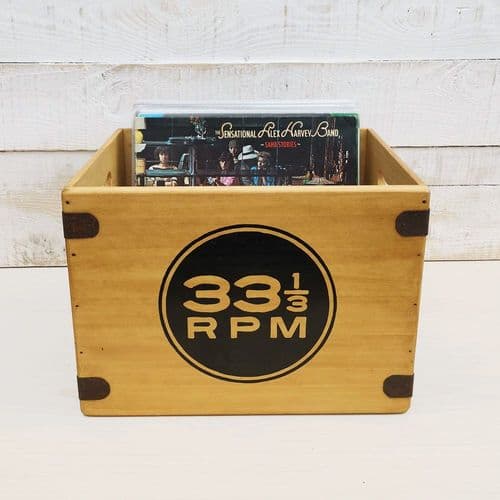 33 RPM Record Box Vinyl Album Storage Crates