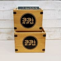 33 RPM Record Box Vinyl Album Storage Crates