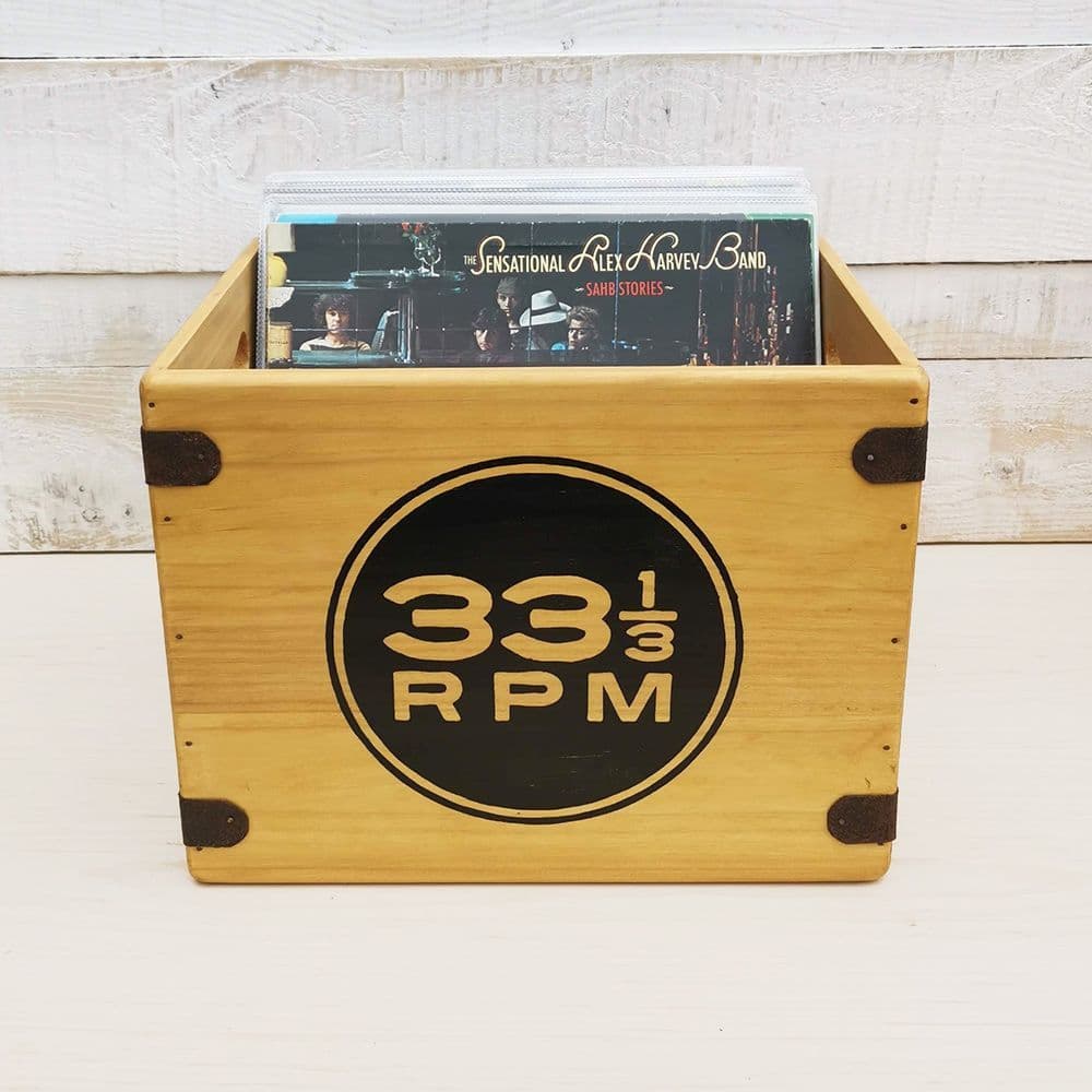 33 RPM Record Box Vinyl Album Storage Crates