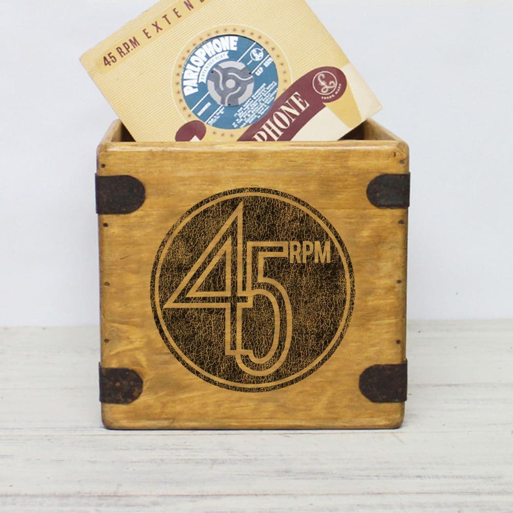 45 Rpm  7" Record Box Vintage Vinyl Crate