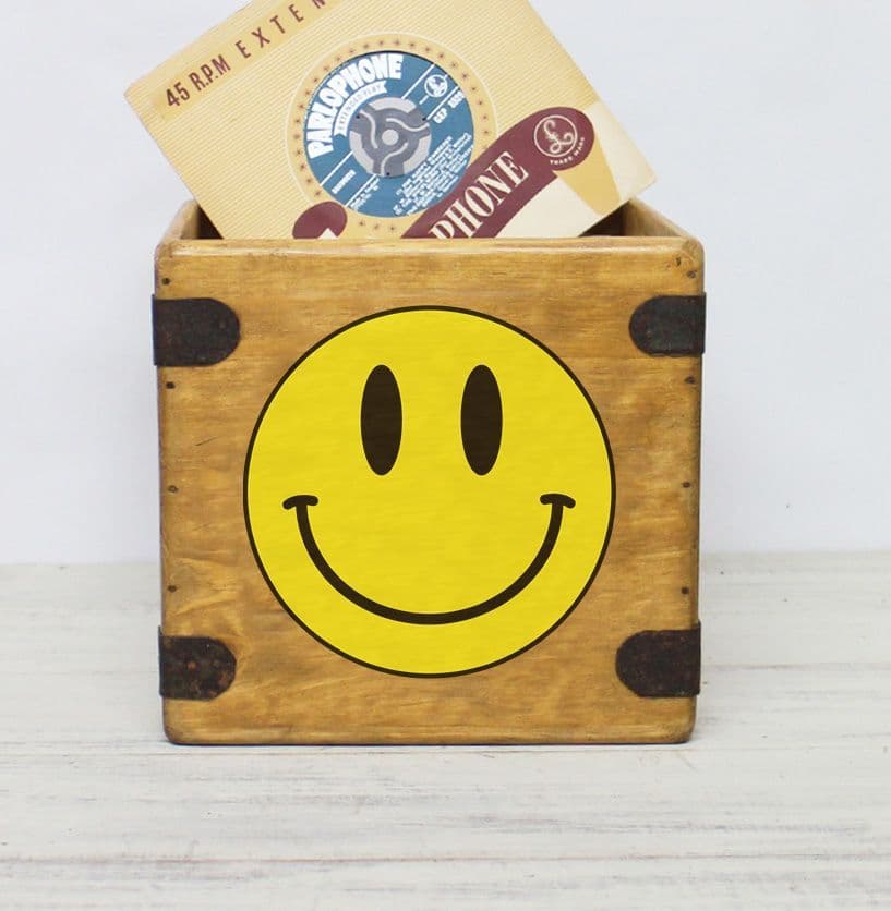 Acid Face  7" Record Box Vintage Vinyl Crate