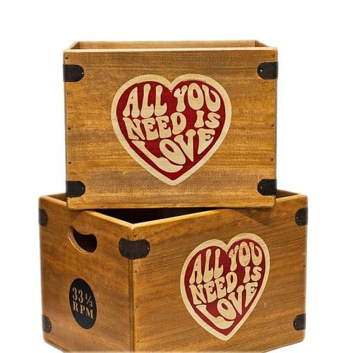 All You Need Is Love Record Box Vinyl Album Storage Crates PRE-ORDER