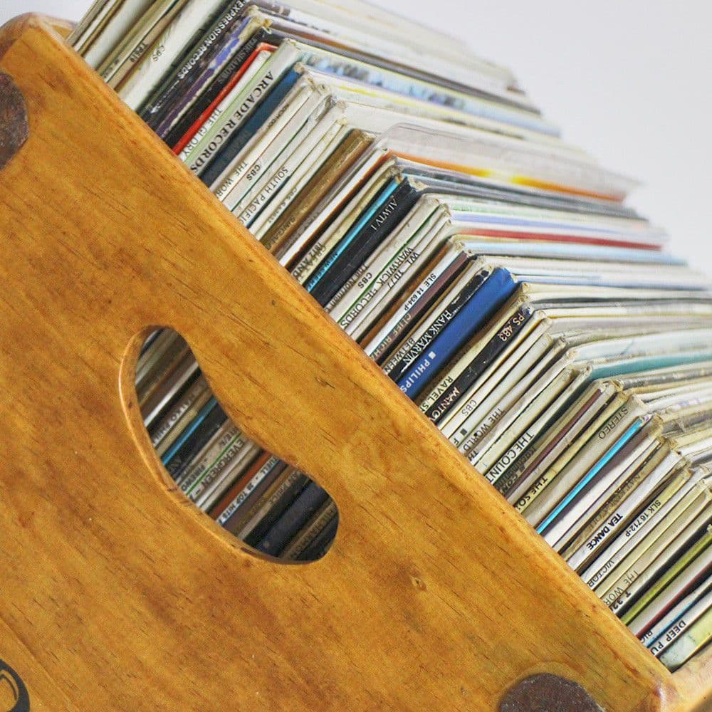 Apple Vintage Album Boxes Wooden Storage Crates