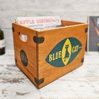 Blue Cat Record Box Vinyl Album Storage Crates