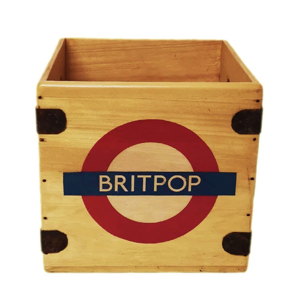 Britpop 7" Record Box Vintage Vinyl Crate