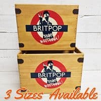 BritPop LP Record Box Vinyl Album Storage Crates