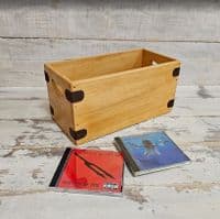 CD Storage Box - Light Pine - Solid Wood CD Crate