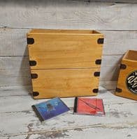 CD Storage Box - Light Pine - Solid Wood CD Crate