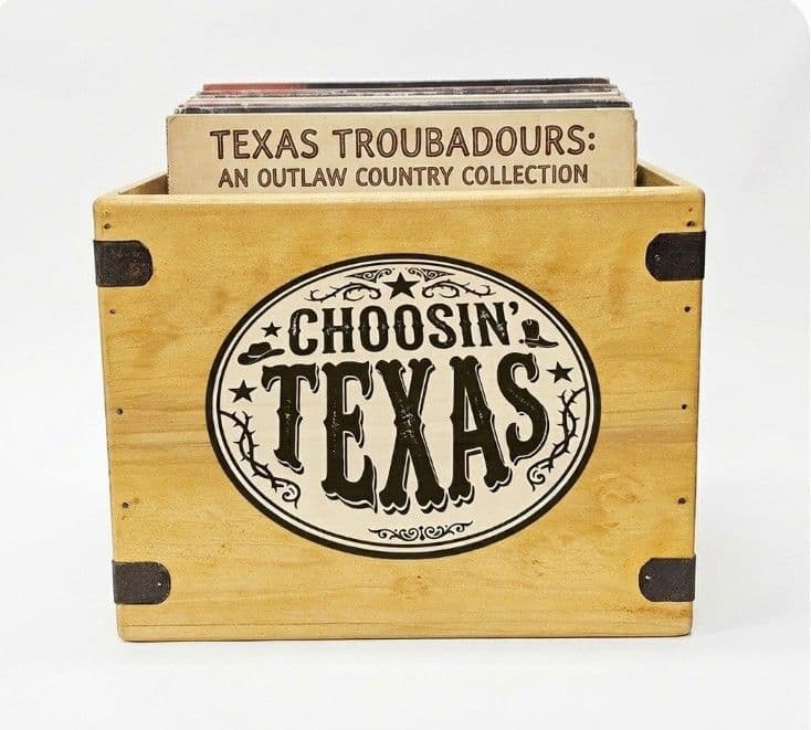 Choosin' Texas Record Box  12" Album Crate