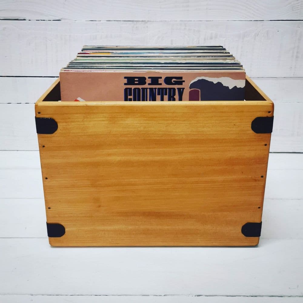 Classic Album Crate 33RPM Large - Vintage Pine