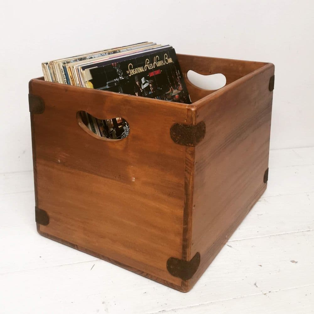 Classic Large 12" Album Crate - Dark Wood - Pre-Order For Delivery Sept 2026