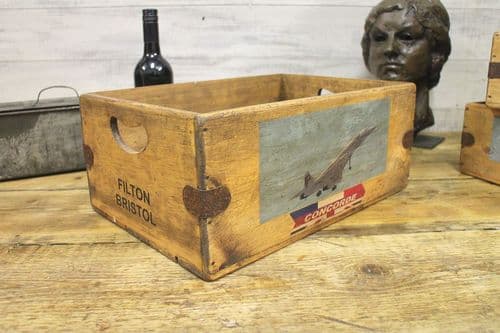 Concorde Vintage Box Great Gift Storage Crate Home Office Filton Bristol Toulous