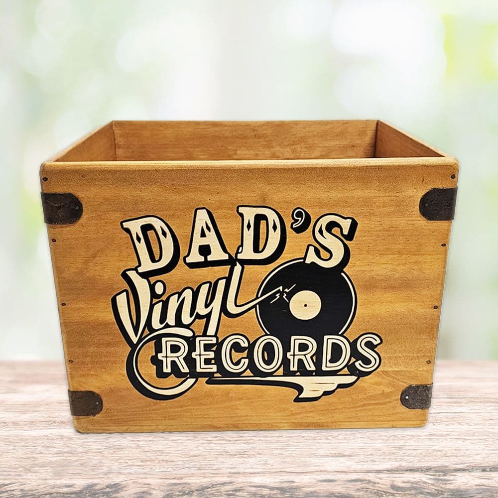 Dad's Vinyl Records Box Handcrafted Album Crates PRE-ORDER