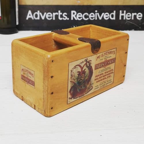 Devil Tabasco Box Wooden Vintage Advertising