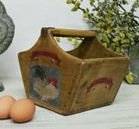 Egg Baskets Rustic Handcrafted Wooden Farm Trugs