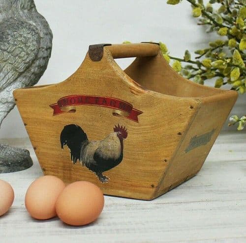 Egg Baskets Rustic Handcrafted Wooden Farm Trugs