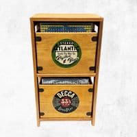 Handcrafted Wooden Vinyl Record Storage Racks LP 2 Bay -Pre-Order Sept 26