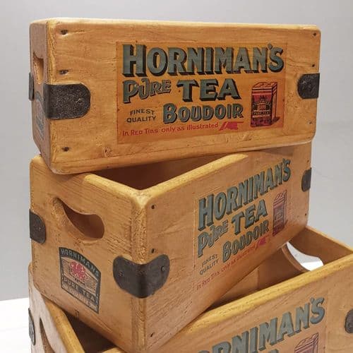 Horniman's Tea Box Wooden Vintage Advertising Crate