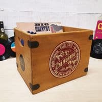 Hotel California LP Record Box Vinyl Album Storage Crates