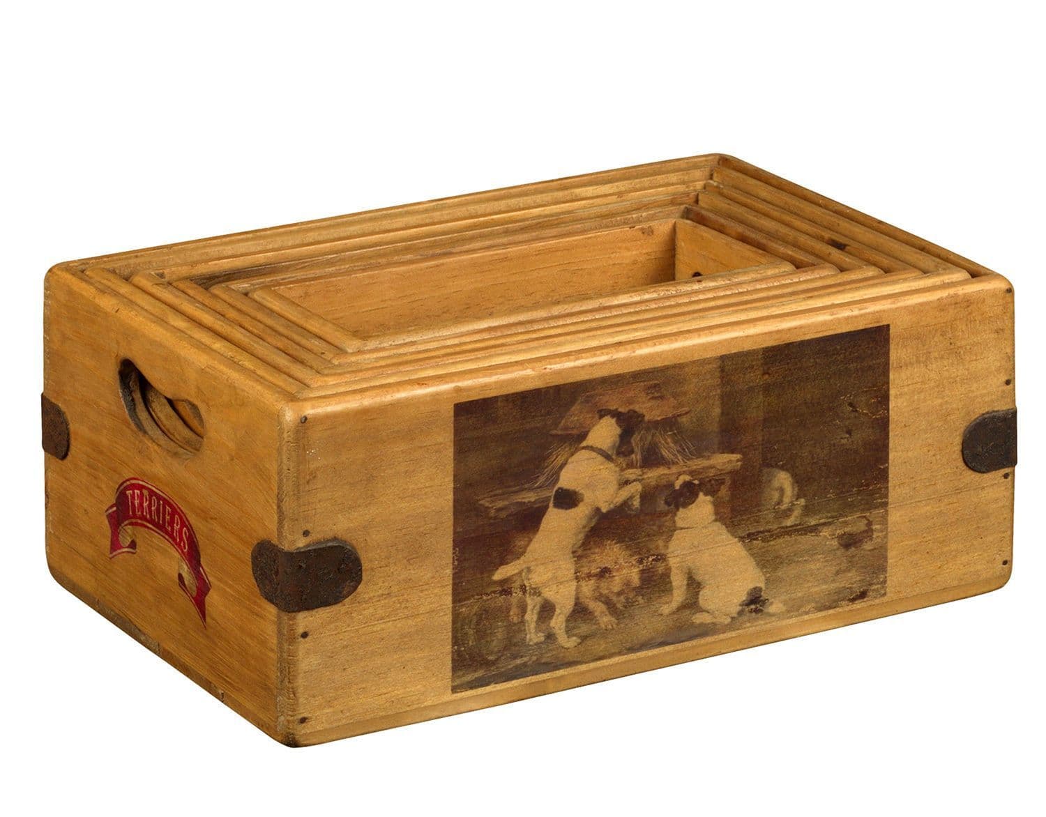 Jack Russel Terrier Box Vintage Wooden Dog Crate