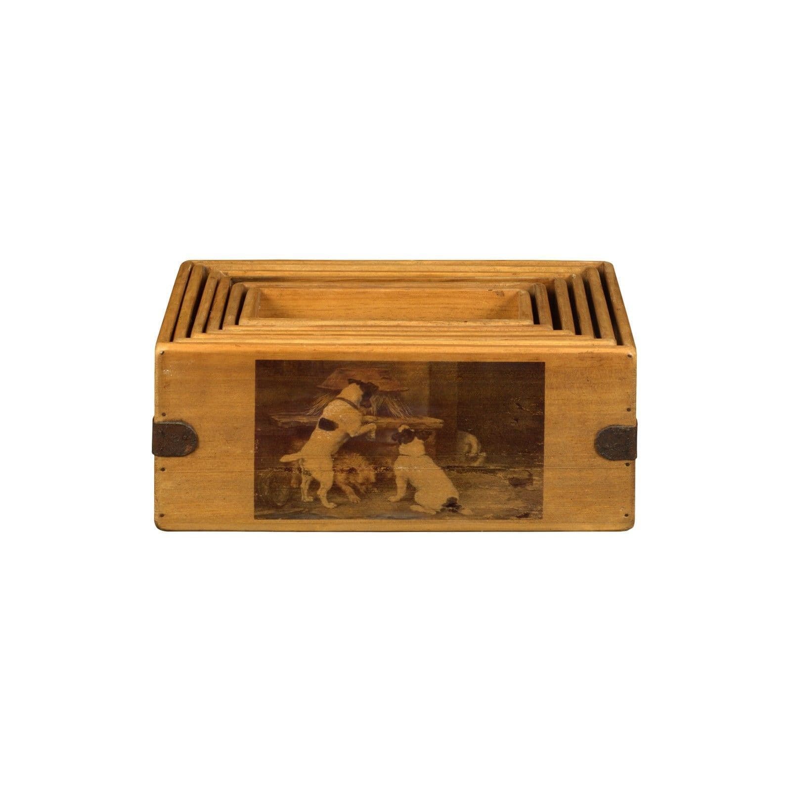 Jack Russel Terrier Box Vintage Wooden Dog Crate