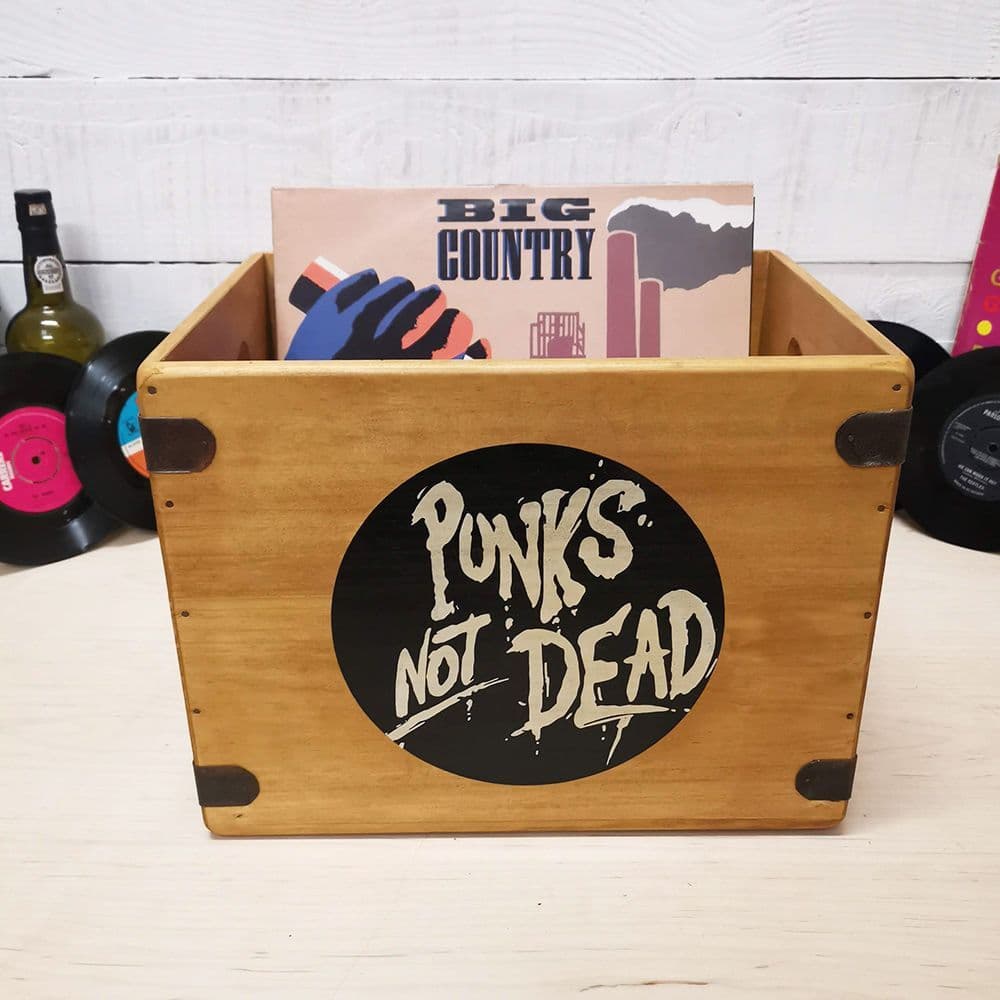 Punks Not Dead LP Record Box Vinyl Album Storage