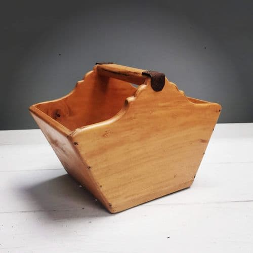 Rustic Handcrafted Trug Vintage Wooden Crate  Farm Fresh Eggs Box