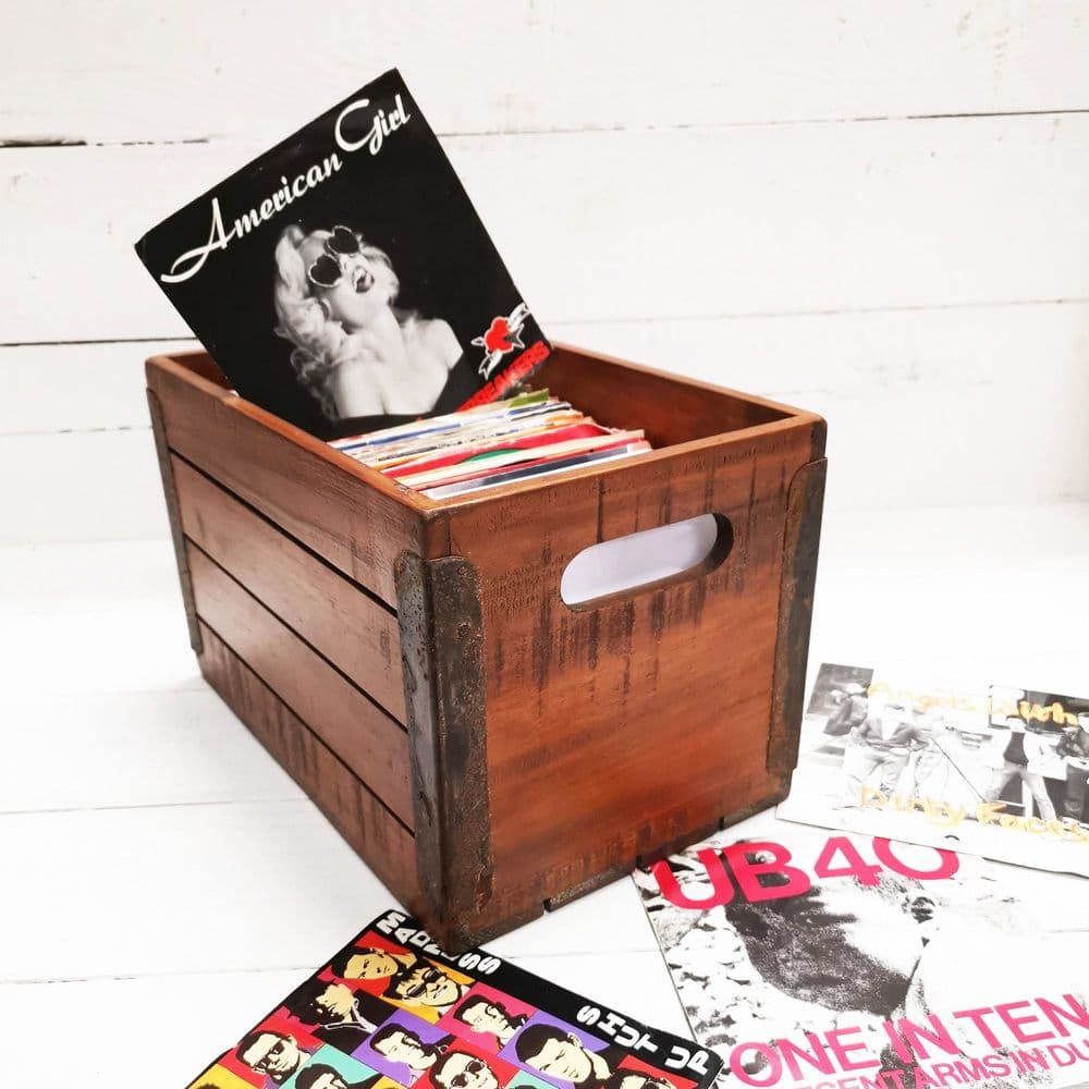 Rustic Record Box 7 Inch Vinyl -350 Soda Crate pre-order