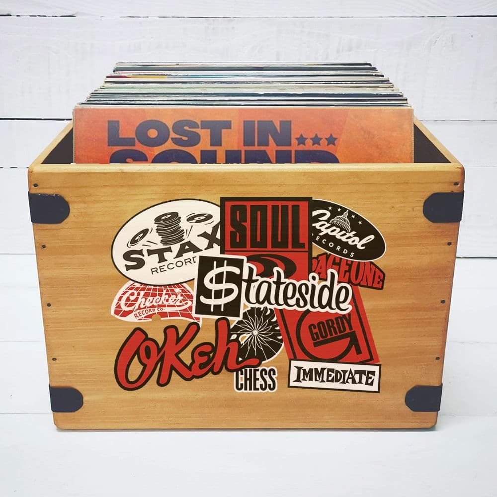 Soul Power LP Record Box Vinyl Album Storage Crates