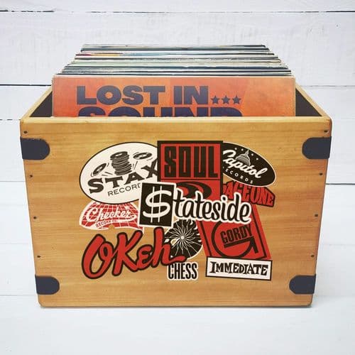 Soul Power LP Record Box Vinyl Album Storage Crates