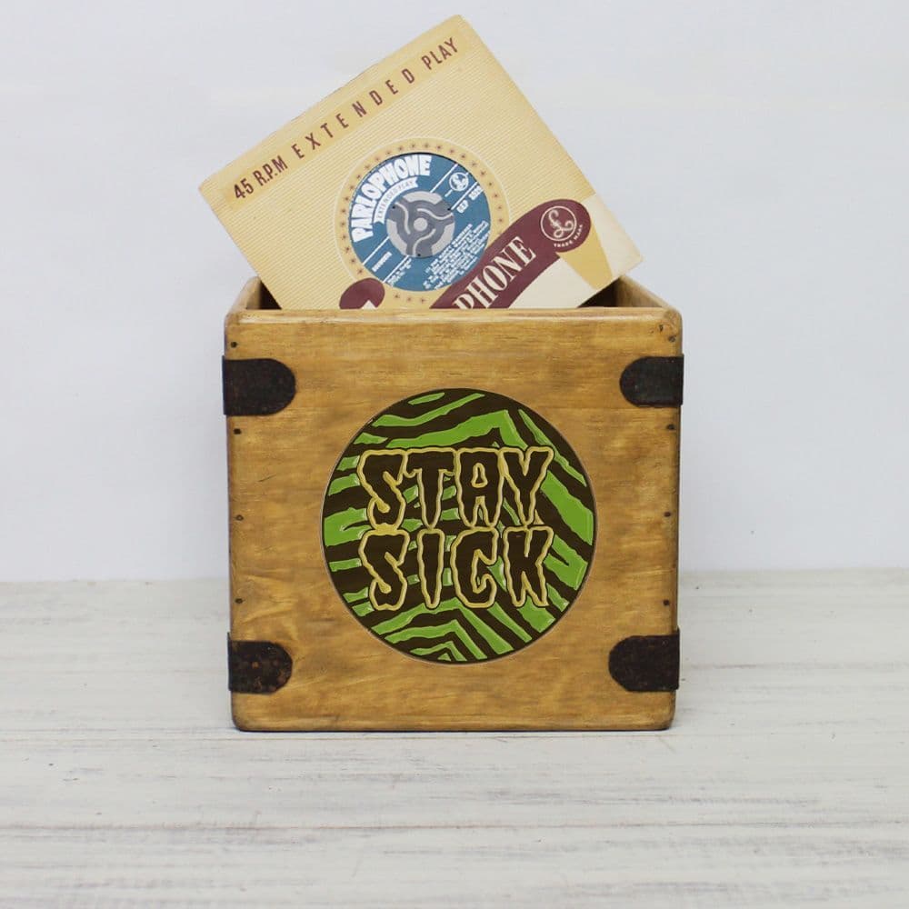 Stay Sick  7" Record Box Vintage Vinyl Crate