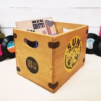 Sun LP Record Box Vinyl Album Storage Crates