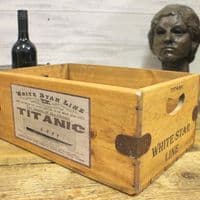 Titanic White Star Line Vintage Wooden Storage Crate & Box