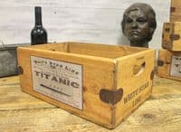 Titanic White Star Line Vintage Wooden Storage Crate & Box