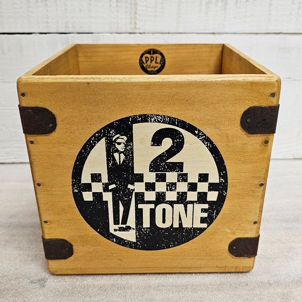 Two Tone Badge 7" Record Box Vintage Vinyl Crate PRE-ORDER