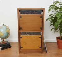 Vinyl Record Storage Racks With LP Boxes 2 Bay