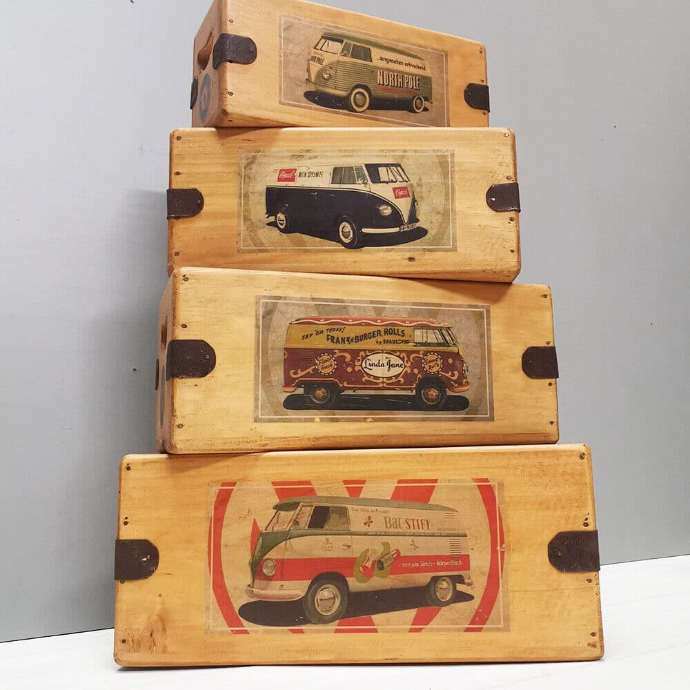 Apple Vintage Retro Record Boxes & Wooden Crates