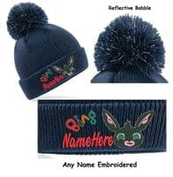 BING BUNNY DESIGN WINTER KIDS BOBBLE HAT