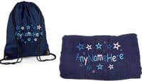 Bright Star design Swim bag and Towel set.