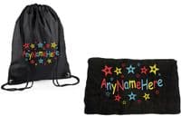 Bright Star design Swim bag and Towel set.