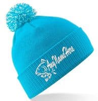 Carp Head design Embroidered Bobble Hat with any name Embroidered.