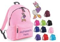 DAISY DUCK Rucksack/Backpack with any name