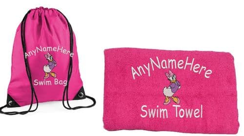 Daisy Duck Swim bag and towel set.