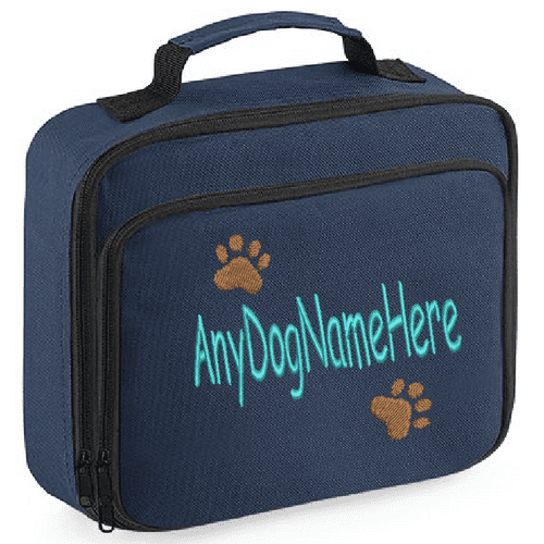 Dogs Lunch and Treat Cool Bag. Paw Print Personalised
