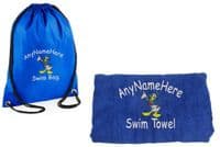 Donald Duck Swim bag and towel set.