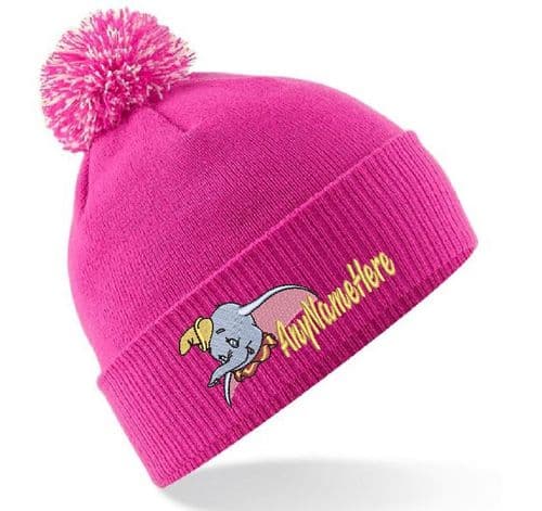 Dumbo Elephant Personalised Bobble Hat Size Junior