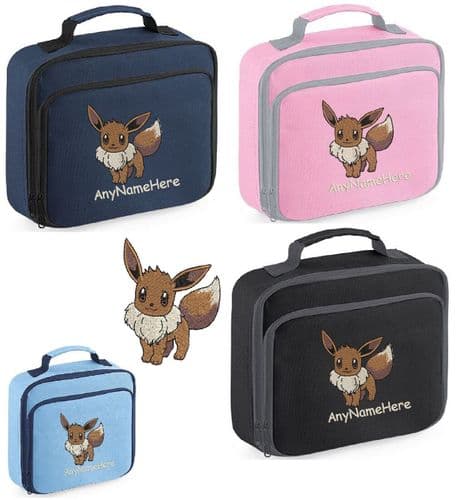 Evee from Pokemon design Lunch Bag Personalised with any name.