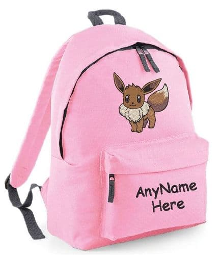 EVEE (FROM POKEMON) DESIGN RUCKSACK BACKPACK PERSONALISED WITH ANY NAME