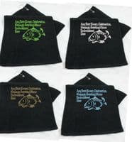 Full Carp design Fishing Towel with Personalised Text/Message