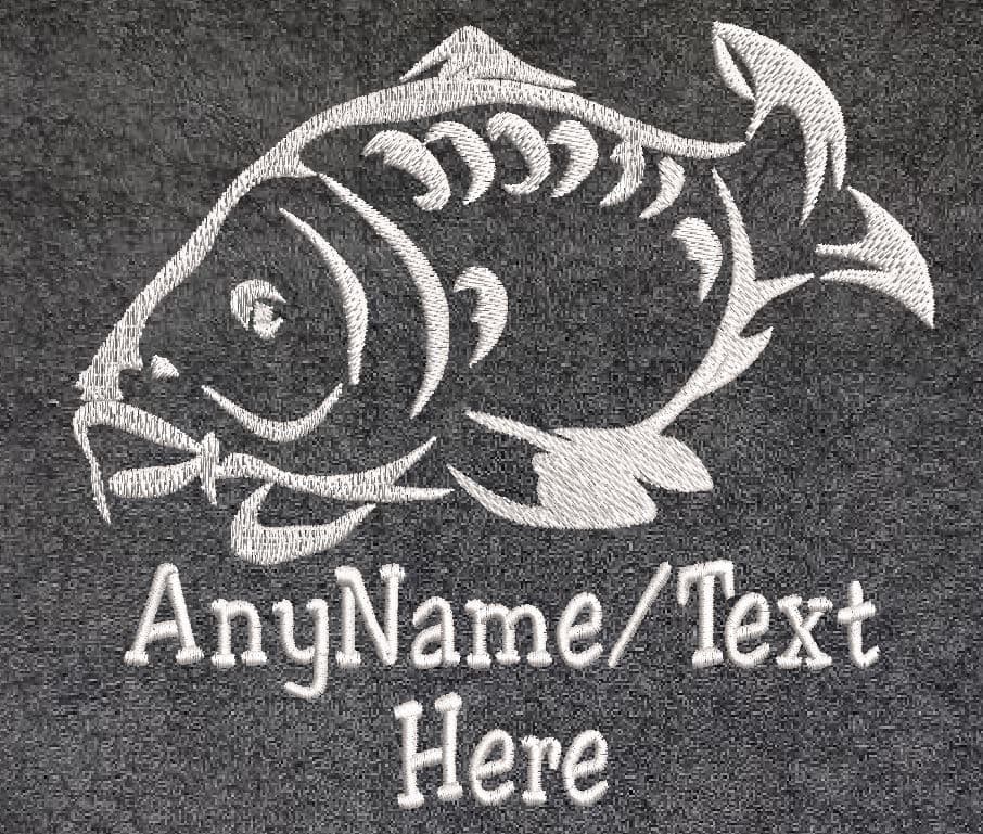 Personalised Common Carp Angling Hand Towel – Add Your Name Or Club – PURPLEDRAGONDESIGNS